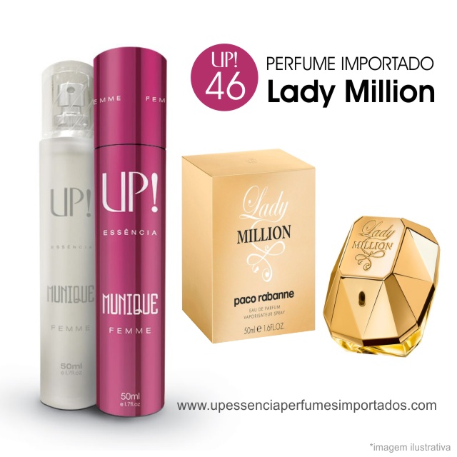 Lady Million Perfume Importado Feminino Up Essencia 46 Munique